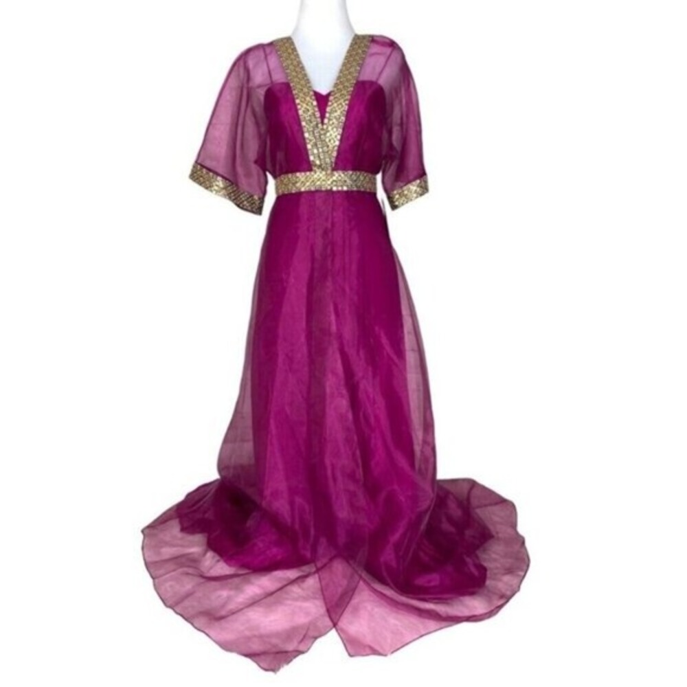 JS Collection Project Runway NWT Pink Two Piece Formal Wedding Prom‎ Gown 4/C32